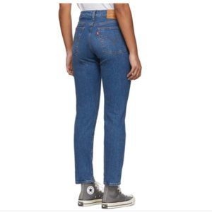 Levi's Wedgie Straight Leg Cropped Jeans in Indigo